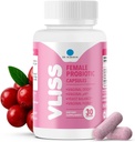 Dr. Robaina Women’s Daily Vaginal Probiotic + Cranberry & Pineapple, 5 B CFU Lactobacillus (rhamnosus, reuteri, gasseri, crispatus), pH Balance & Odor Control, Βιταμίνη C & B-12, 30 Vegan Κάψουλες