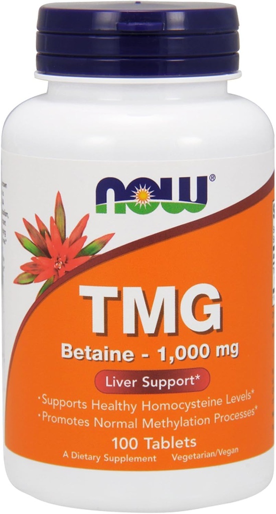 NOW TMG 1000mg, 100 κόμης (πακέτο των 2)
