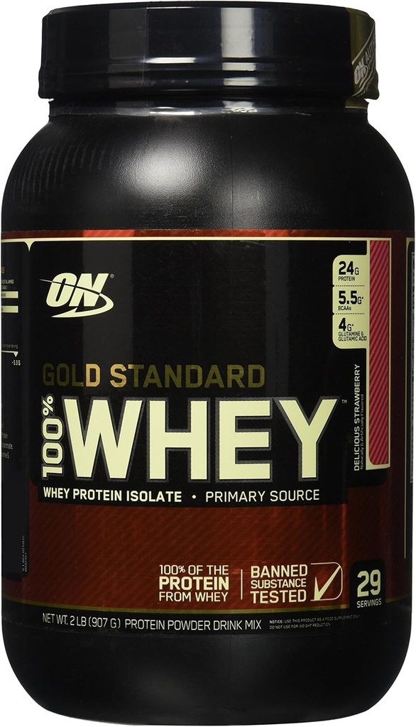 Βέλτιστη διατροφή Gold Standard Whey Delicious Φράουλα - 2,07 lbs