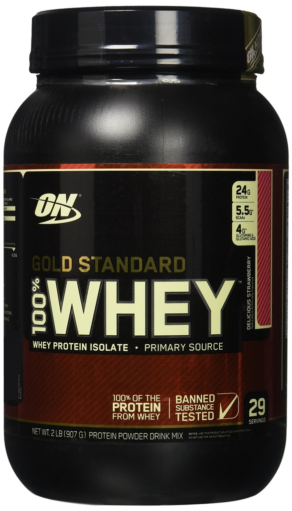 Βέλτιστη διατροφή Gold Standard Whey Delicious Φράουλα - 2,07 lbs