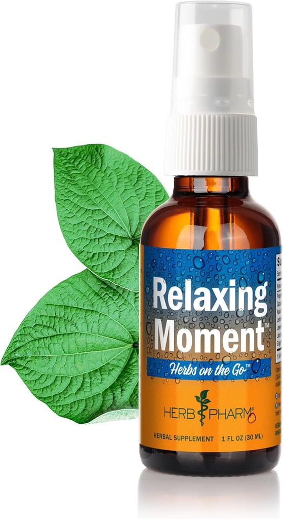 Herb Pharm Herbs on the Go: Relaxing MomentTM Kava Kava συμπλήρωμα Portable Spray 