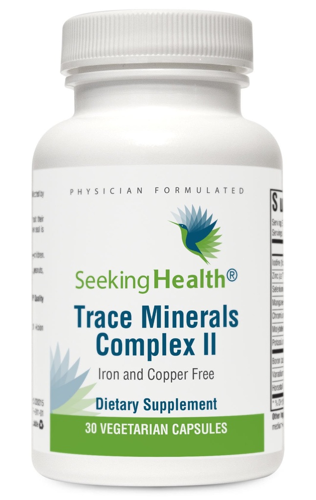 Αναζήτηση Υγείας Trace Minerals Complex II - Immune Health & Brain Health Supplement with Zinc & Selenium - Copper- and Iron-Free Formula - Energy, Skin & Hair Support Supplement - 30 Κάψουλες