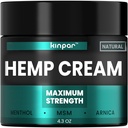 Φυσική Κρέμα κάνναβης με Turmeric, Msm, Arnica - Κρέμα κάνναβης Μέγιστη δύναμη για δυσφορία στην πλάτη, HIPS, αρθρώσεις, γόνατα, αγκώνες - Μέγιστη κοινή υποστήριξη με εκχύλισμα λαδιού κάνναβης Gel - 4 oz