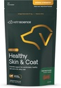 VetriScience Healthy Skin & Coat Chews, Derma δύναμη Omega-3 συμπλήρωμα σολομού για τα σκυλιά, Omega δέρμα και το παλτό Chews, την υγεία του δέρματος, την ανάπτυξη παλτό, ιχθυέλαιο και βιταμίνη Ε, Veggie, 70 κόμης