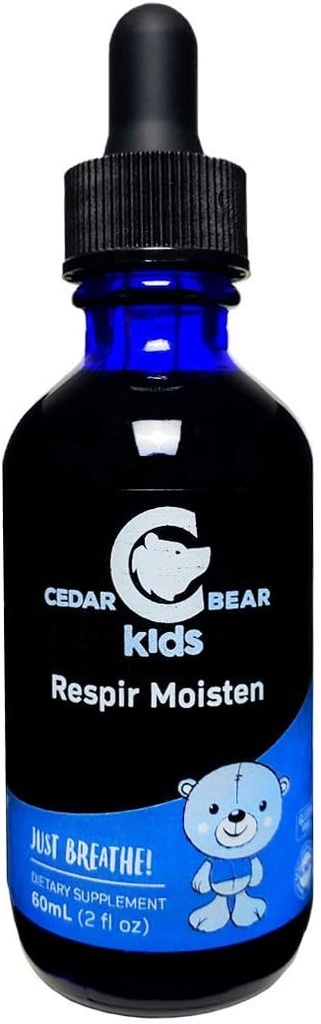 Cedar Bear Respir Moisten for Kids a Liquid Herbal Supplement that Moisturizes and Soothes Irritated Respire Thisses and Relives Occasional Dry Coughs 2 Fl Oz