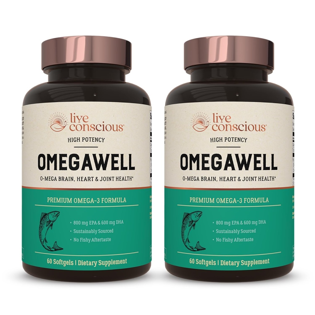 Live Consciious OmegaWell Fish Oil: Καρδιά, εγκέφαλος, και κοινή υποστήριξη 