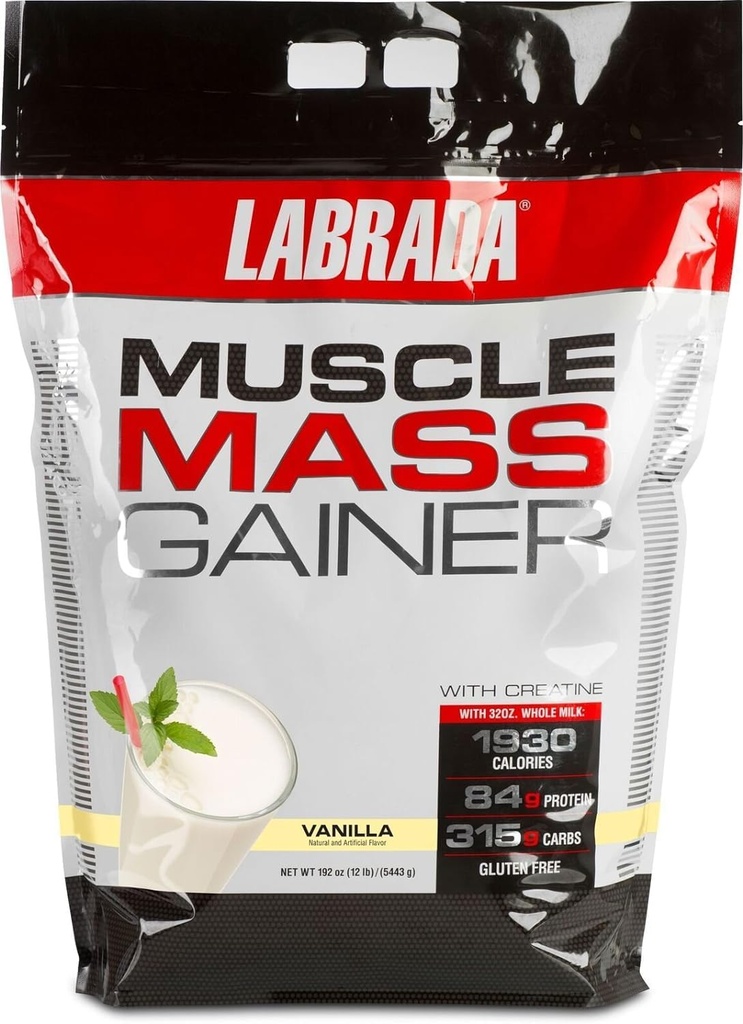 Διατροφή Labrada Μύες Gainer, Βανίλια, 12 Λίρες