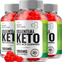 (3 Pack) Essential Keto ACV Gummies - Advanced Formula Essential Keto + ACV Weight Management Gummies Apple Cider Vinegar Keto Essential Dietary Supplement Κριτικές Βιταμίνη B12 B6 (180 Gummies)