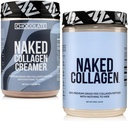 NAKED Collagen Coffee Creamer Chocolate 40 Σερβίρουμε + Collagen Peptides Protein Powder Unflavored 60 Σερβιρίσματα Bundle: Μη ΓΤΟ, Κέτο, Χωρίς γλουτένη, Παλαιο-Φιλικά, Χωρίς σόγια.