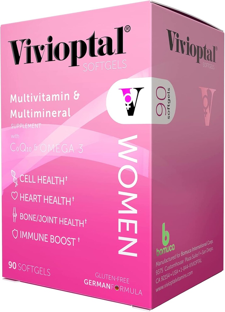 Vivioptal, γυναίκες, πολυβιταμίνη & πολυμινορικό συμπλήρωμα, 90 κάψουλες