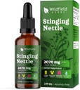 Stinging Nattle Root Extract Drops 2000mg (Urtica dioica L.) Βότανο συμπλήρωμα Απορροφά καλύτερα από κάψουλες, 1 μήνα προσφοράς, 84 σέρβις, Αλκοόλ-ελεύθερο Βάμμα - 2 Oz, πακέτο του 1