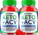 (2 Pack) Ketofit ACV Gummies Advanced 1000mg, KetoFit Keto + ACV Weight Management Gummies Apple Cider Vinegar Keto Fit Dietary Supplement Ketofit Gummies Reviews Vitamin B12 B6 (120 Gummies)