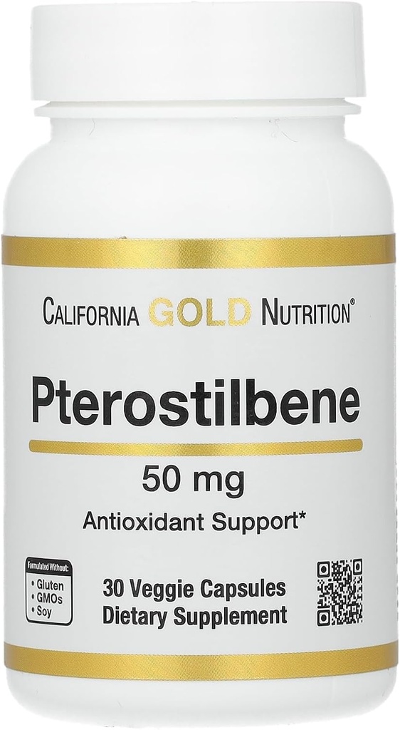 California Gold Nutrition Pterostilbene, 50 mg, 30 κάψουλες Veggie