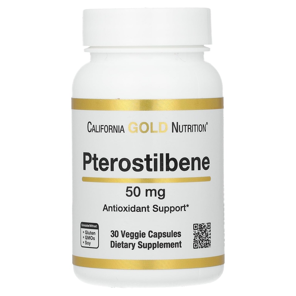 California Gold Nutrition Pterostilbene, 50 mg, 30 κάψουλες Veggie