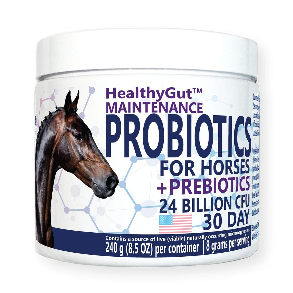 HealthyGutTM Probiotics for Horses Dietary Supplement, All-Natural Digestive System Maintenance Formula (30 ημέρες)