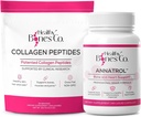 Annatrol Bone Support & FORTIBONE Collagen Peptides w/FORTIGEL, VERISOL and TENDOFORTE - Complete Bone, Joint, Skin, Hair, Nails & Metabolic Support | 1 Month Supply (Pouch, 401.7G)