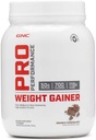 GNC Pro Performance Weight Gainer Protein Powder, 50g Πρωτεΐνη, Υψηλή θερμίδες, 700 θερμίδες, Υποστηρίζει τη μάζα και την αποκατάσταση των μυών, MCT, BCAA, 3ο μέρος δοκιμαστεί, διπλή σοκολάτα, 6 εξυπηρετούν, 2,5 lbs