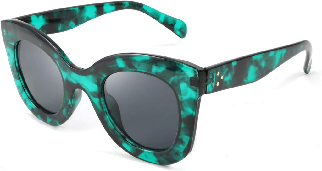 FEISEDY Retro υπερμεγέθης πλατεία Horn γυαλιά ημί γάτα μάτι πεταλούδα γυαλί μεγάλο παχύ τολμηρό πλαίσιο B2572