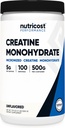 Nutricost Creatine Monohydrate Micronized Powder 500G, 5000mg ανά Serv (5g) - 100 Μερίδες, 17,9 Oz