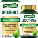 3000 MG Ουρολιθίνη Ένα συμπλήρωμα - 120 κάψουλες Υποστηρίζει Αντιοξειδωτικό, Ενισχυμένη Υγιεινή Γήρανση, Μιτοχονδριακό, Επισκευή κυττάρων για άνδρες και γυναίκες