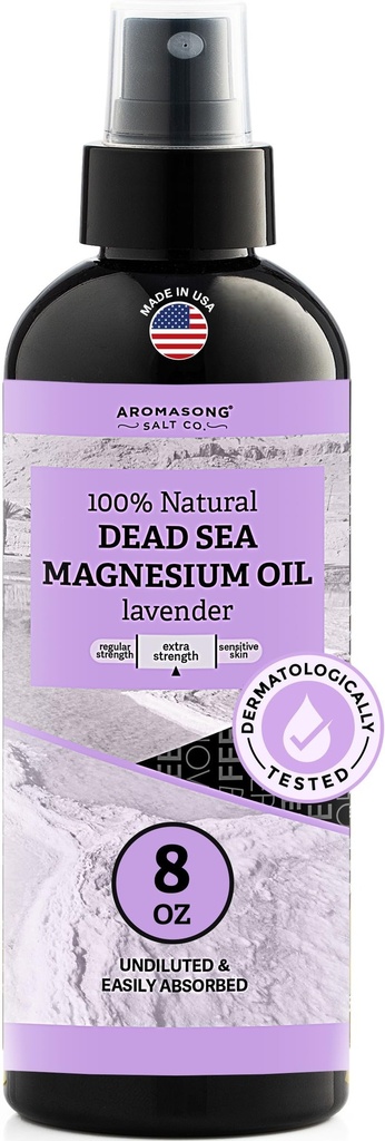 Aromasong Extra Strength Εξαιρετικά καθαρό σπρέι μαγνησίου με 100% φυσική λεβάντα 8 OZ