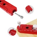 165mm Woodworking Compass Scriber, Woodworking Scribe Gauge, Adjustable Metric Arc Drawing Ruler Scribing Circle Ruler Marking Gauge Circle Marking Tool (Red)