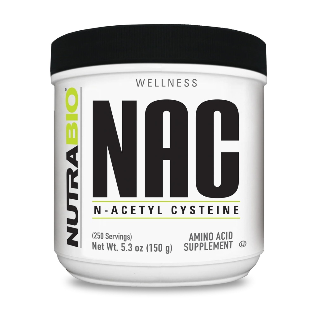 NutraBio N-Acetyl Cysteine συμπλήρωμα (NAC) - 150 γραμμάρια σκόνη, 600mg σερβιρίσματος - Ισχυρό Αντιοξειδωτικό - Ανοσοποιητική υποστήριξη - Χωρίς πληρωτικά - Μη ΓΤΟ - Χωρίς γλουτένη