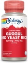 SOLARAY Guggul Gum Extract & Red Yeast Rice - Υγιής Καρδιαγγειακή Υποστήριξη - Εργαστήριο Επαληθευμένο - 60 Μερίδες, 120 VegCaps