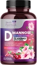 D- Mannose συμπλήρωμα 1.350mg - με Cranberry, Hibiscus & Dandelion - γρήγορη δράση, φυσικό ουροποιητικό & βλεννογόνο υποστήριξη για τις γυναίκες και τους άνδρες – Flush & Cleanse προσμείξεις – μη ΓΤΟ, Vegan – 60 κάψουλες