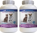 Cat Bad Breath Treats - PROBIOTICS for Pets - Dogs Cats - Κακό Αέριο και Αναπνοές - Advanced Immune Boost - Best probiotics for Cats - 2 Bottles (120 Treats)