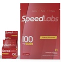 Speed Labs Caffeine Energy Gummies Strawberry Lemon Φυσικό, 25mg καφεΐνη, Ταυρίνη, B-βιταμίνες ανά κομμάτι, 32 κομμάτια (8 συσκευασίες) Vegan, Χωρίς γλουτένη, 1g Προστιθέμενη ζάχαρη