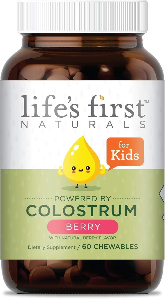 Life's First Naturals for Kids, Συμπλήρωμα Διατροφής με Colostrum, Mixed Berry, 60 Kid's Chews