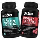 DR. BO Colon & Kidney Cleanse Detox Support Supplement - 15 Day Intestinal Cleanse Pills & Probiotic for Bloating & Daily Bowel Movement Flush - Help Support Kidneys, Bladder & Urinary Tract Health
