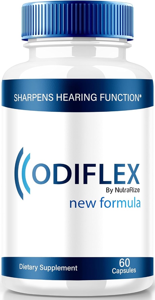 NutraRize Odiflex Capsules, Premium Ear Health Formula, All-Natural Supplement to Protect The Inner Ear, Official Hearing Support Pills, Odi Flex Reviews (60 Capsules)