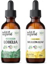 Άγρια & οργανική Lobelia Βάμμα 2 fl oz & Mullein Βάμμα 2 fl oz