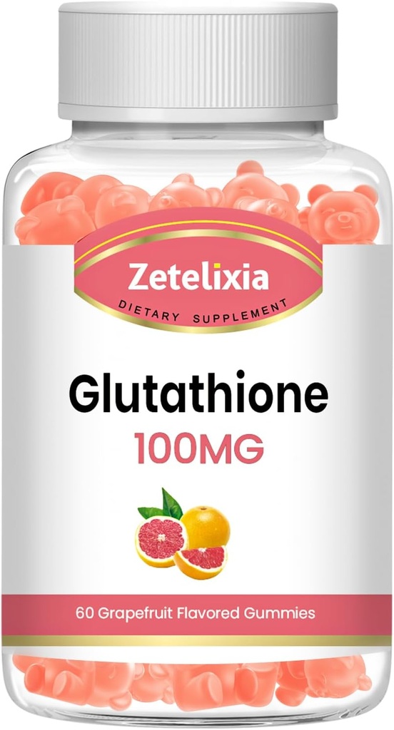 2 Pack Glutathione Collagen Gummies, Collagen Gummies with Vitamin C, Glutathione Supplement for Women, Hair Skin Nails Muscle & Joint, Anti-Aging, Vegan, Sugar Free, Grape Fruit Flavor, 120 Count