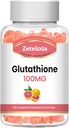 2 Πακέτο Glutathione Κολλαγόνο Gummies, Κολλαγόνο Gummies με βιταμίνη C, Γλουταθειόνη συμπλήρωμα για τις γυναίκες, Καρφάκια του δέρματος των μαλλιών μυών & αρθρώσεων, κατά της γήρανσης, Vegan, Χωρίς ζάχαρη, Φρούτα σταφυλιού Γεύση, 120 Count