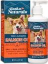 Alaska Naturals Wild Alaska Salmon Fish Oil συμπλήρωμα για σκύλους δέρμα και παλτό με EPA DHA Omega 3 λιπαρά οξέα υγρό topper τροφίμων 8 oz. Αντλία