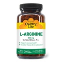Country Life L-Arginine Caps με βιταμίνη B-6, 500mg, 200 Vegan Caps, Certified Gluten Free, Certified Vegan