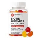 iRestore Gummy Βιταμίνες μαλλιών, Vegan Biotin Gummies για το δέρμα των μαλλιών και τα νύχια Gummies, Gummies μαλλιών, Biotin Gummies για την ανάπτυξη των μαλλιών Βιοτίνη Βιταμίνες Μαλλιά Βιταμίνες Gummies για γυναίκες & άνδρες, Biotin 10000mcg