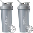 BlenderBottle Classic Shakeer μπουκάλι Ιδανικό για τις ανακινήσεις πρωτεϊνών και πριν την προπόνηση, 28-Ounce (2 Pack), Pebble Γκρι