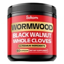 Satoomi 5 in 1 Wormwood Capsules Supplement - Extracted from Black Walnut, Whole Cloves, Turmeric and Berberine HCl - Immune System & Digestion Health - 60 Capsules