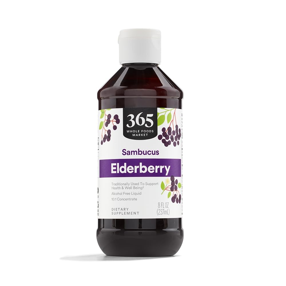 365 Με ολόκληρη την αγορά των τροφίμων, Syrup Elderberry, 8 Fl Oz