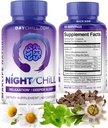 Night Chill Sleep Supplement – 60 κάψουλες - Restful Sleep Support with DHH-B from Magnolia Bark and L-Theanine Supplement - Stress Calm Mood Support - χάπια ύπνου για ενήλικες από MaxLife Naturals