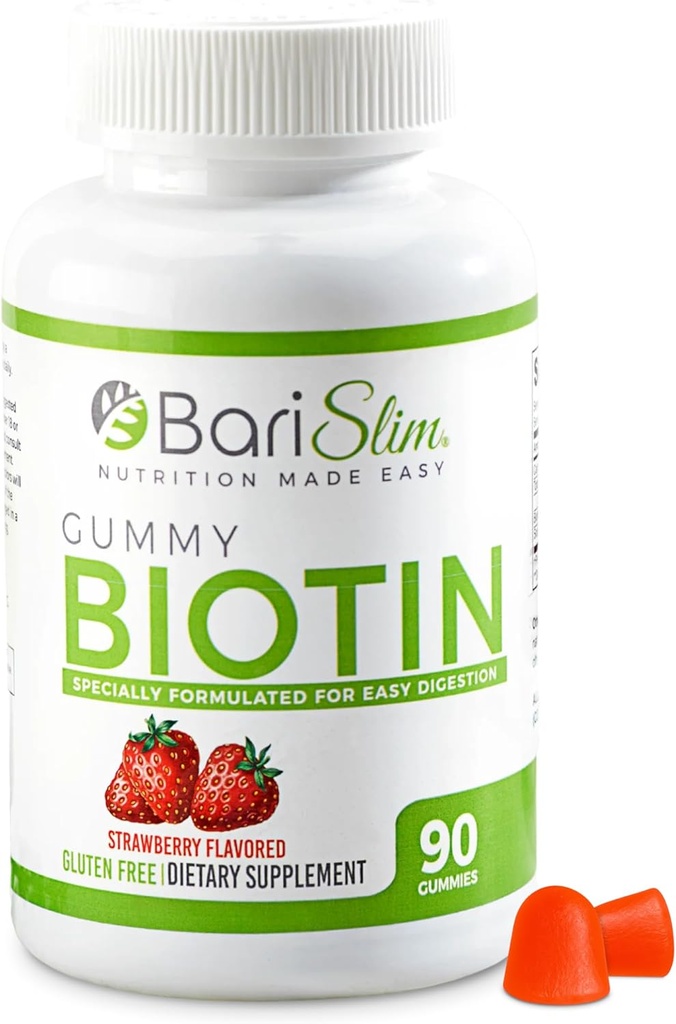 Barislim Bariatric Vitamin Biotin Gummies - Ειδικά Formulated Gummy Vitamin for Aσθενείς Μετά από Χειρουργική Απώλειας Βάρος - Εύκολη να Digest και Μεγάλη Γεύση Φρούτων 