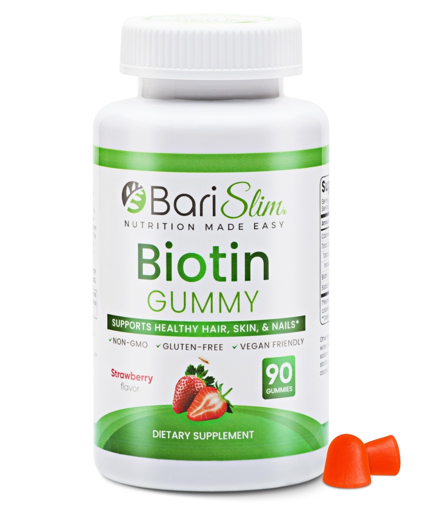 Barislim Bariatric Vitamin Biotin Gummies - Ειδικά Formulated Gummy Vitamin for Aσθενείς Μετά από Χειρουργική Απώλειας Βάρος - Εύκολη να Digest και Μεγάλη Γεύση Φρούτων 