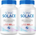 (2 Pack) Sonic Solace - Advanced Formula to Reservation Healthy Aκοή, Official Sonic Solace for Ear Health, All Natural Support for Advanced Well-Being, SonicSolace Review (120 Κάψουλες)