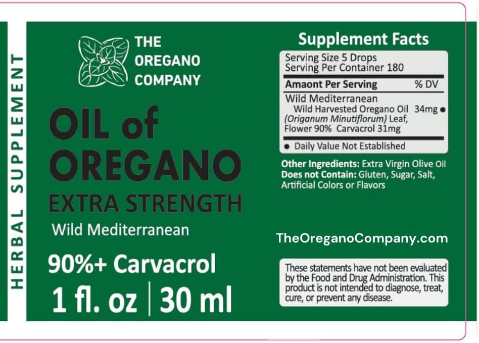 OREGANO ΕΤΑΙΡΕΙΑ- Λάδι Orγανης 1 fl. oz 30 ml, 90+ Carvacrol, Extra Strength, Liquid, Vegan, Vegetarian, Non-GMO, Gluten Free Drops, Εποχιακές σταγόνες, φυσικό, Βαθμός φαγητών, Aceite De Oregano