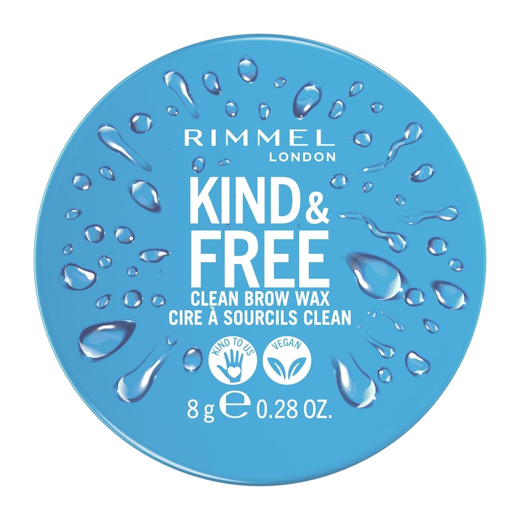 Rimmel London Kind & Free, Clear, Brow Wax, Easy to Apply, Long-Lasting Hold, No Flaking, No Resude, Lifted Brows, 0.28oz