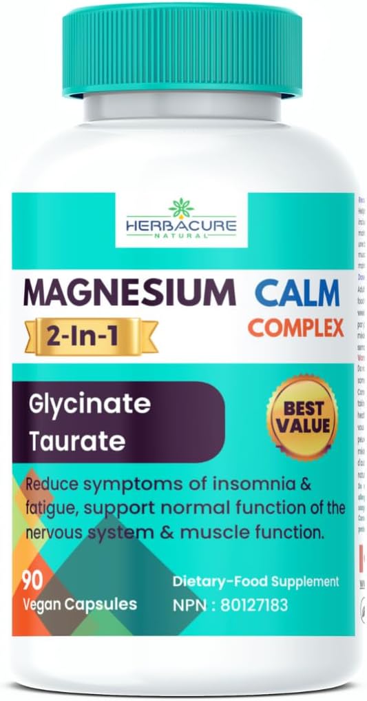 Μαγνήσιο CALM Complex 2 σε 1 Γλυκινικό και Taurate 90 μονάδες ΗΠΑ που προέρχονται συστατικά μόνο νέα 2024